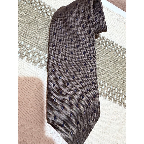 Brooks Brothers Other - Brooks Brothers Necktie Mens OS Brown Excellent Silk Herringbone Teardrop 346
